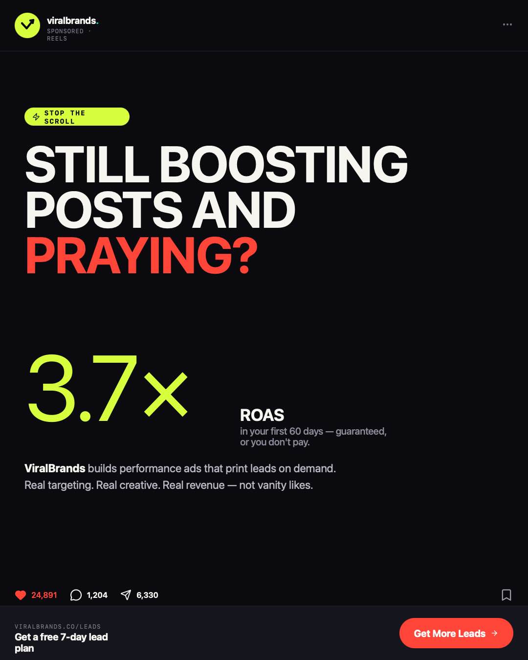 Viral Brands — Social Performance Ad direction